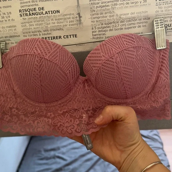 Aerie Dusty Rose Lace Bra - Picture 2 of 5